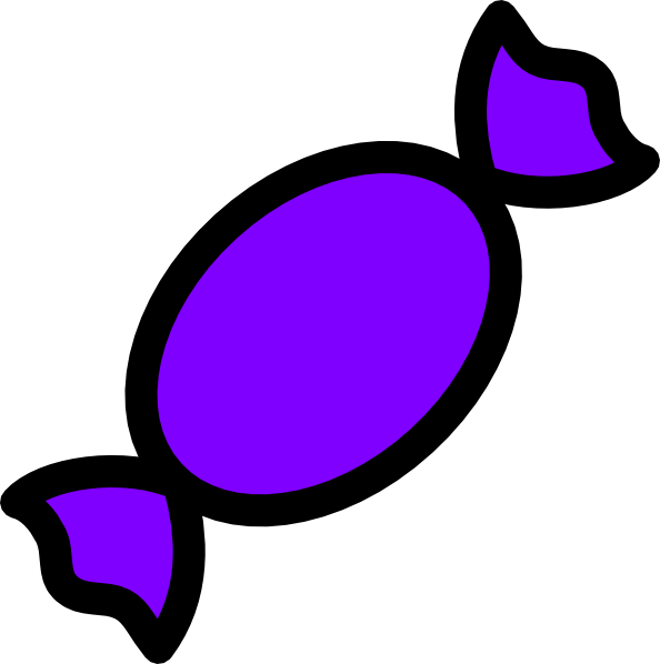 Purple Candy Clip Art - Purple Candy Clipart (594x598)