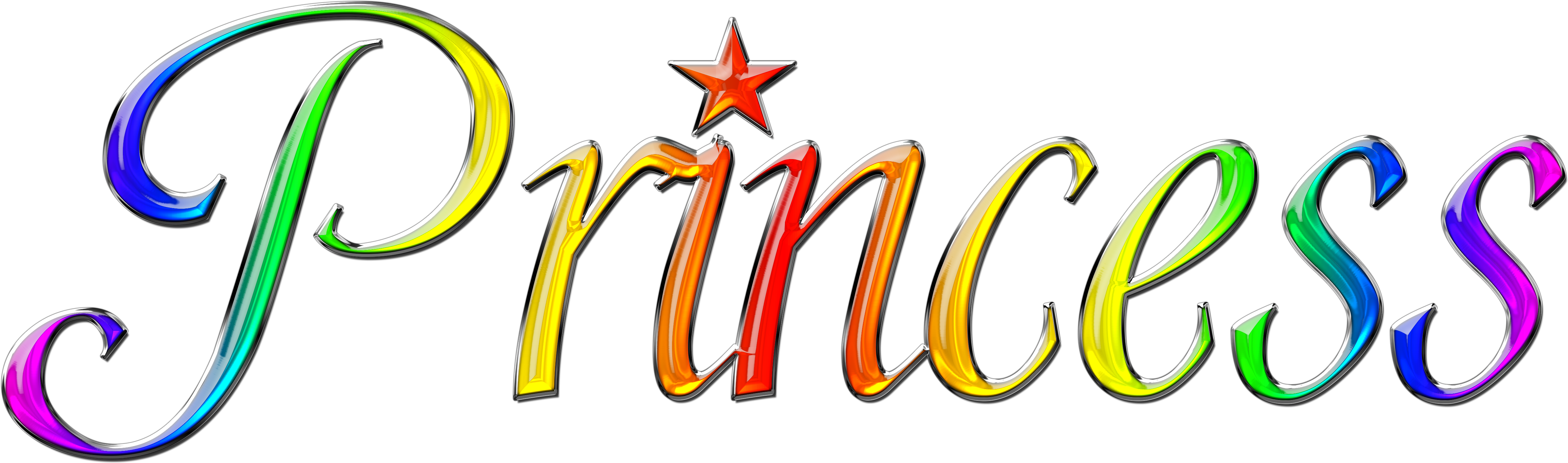 Word Rainbow Princess Png 2 By Princessdawn755 On Deviantart - Word Princess (5000x1726)