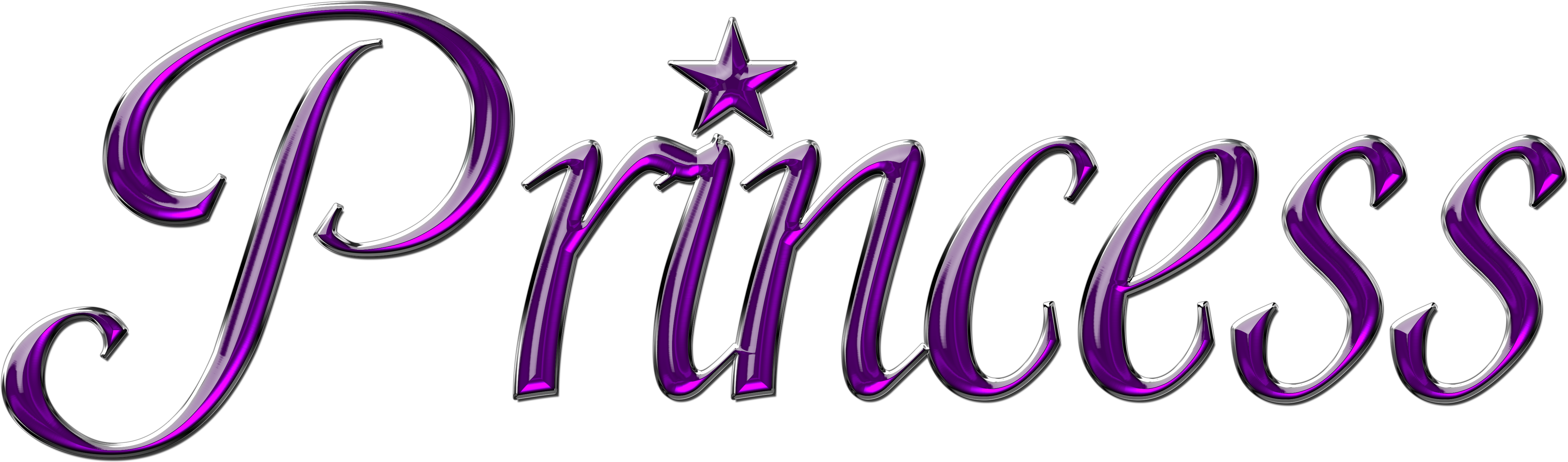 Microsoft Word Princess Clip Art - Transparent Princess Word Png (5000x1726)