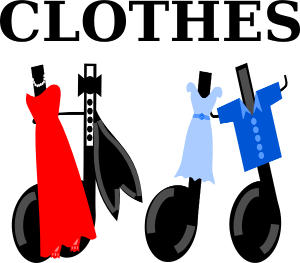 Clothes Clip Art - Word Clothes Png (600x525)