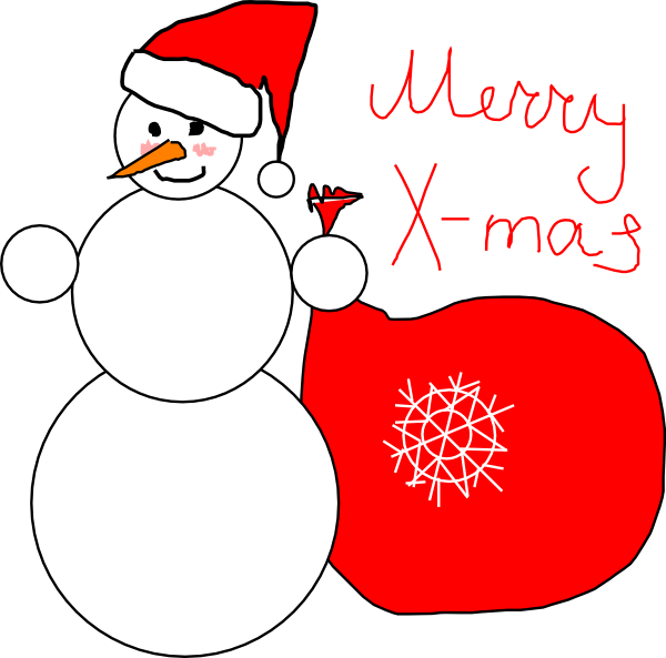 Merry X-mas Clip Art - X Mas Clipart (600x593)