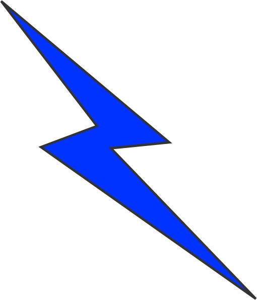 Lighting Bolt Clip Art Many Interesting Cliparts - Blue Lightning Bolt Transparent Background (510x596)