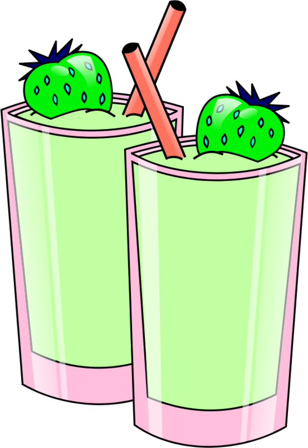 Strawberry Smoothie Vector Clip Art Library Png - Smoothie Clip Art Png (600x873)