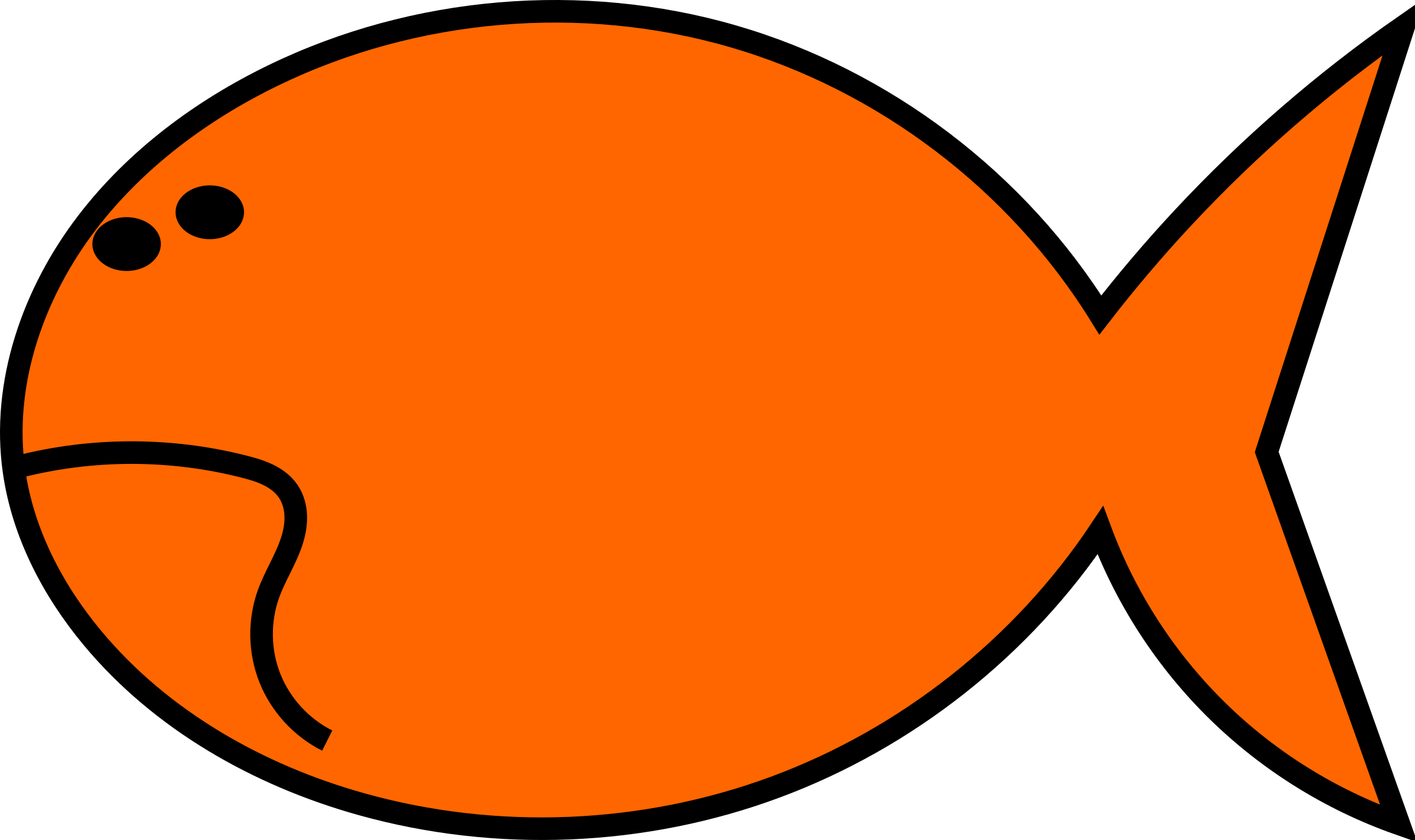 Feed Fish Clipart Viewing Gallery - Custom Orange Fish Shower Curtain (2400x1425)