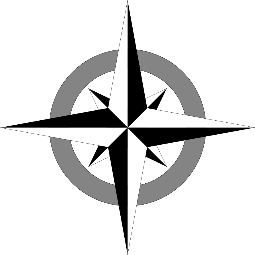 Simple Compass Rose Clip Art - Simple Compass Rose Vector (900x900)