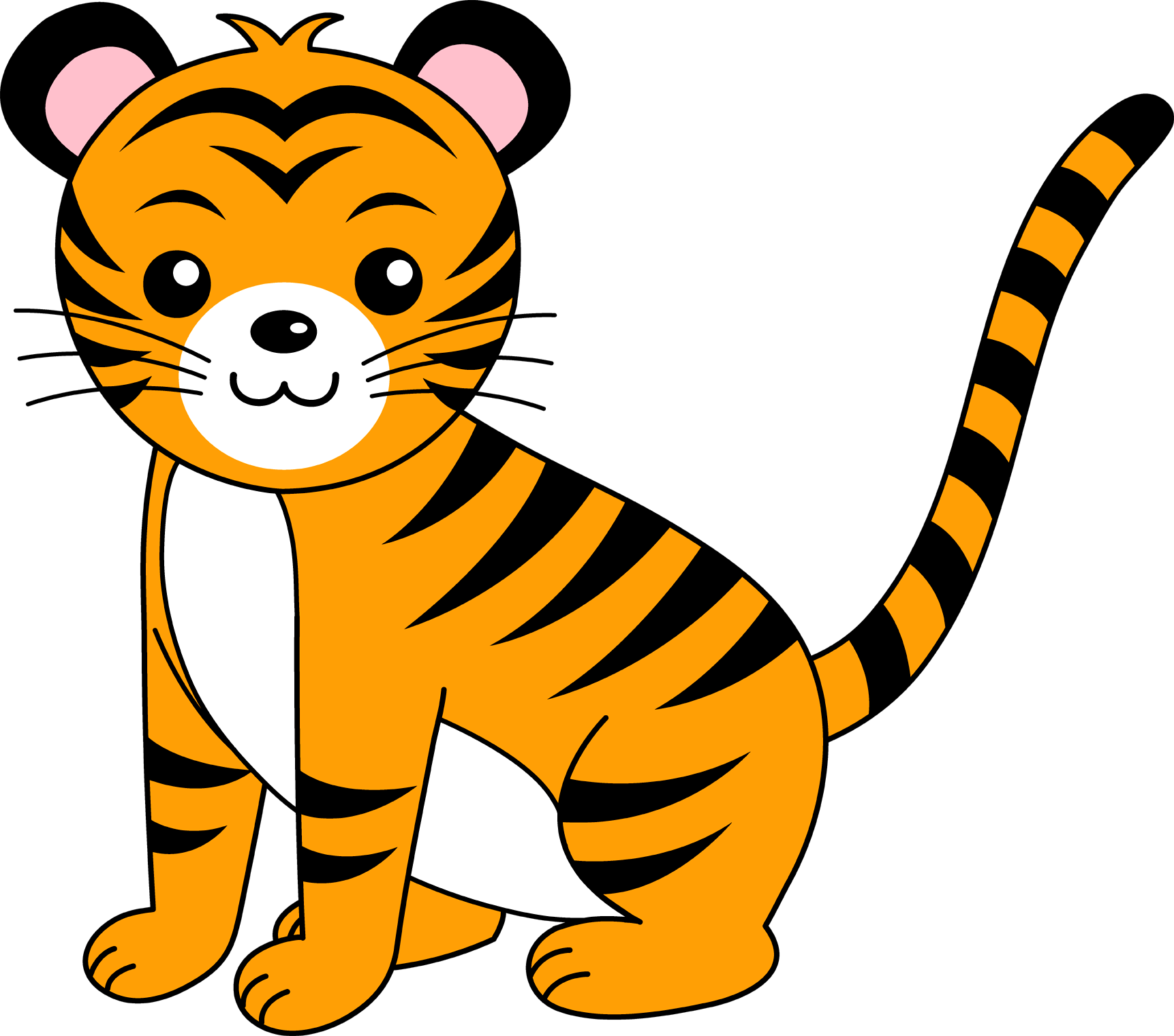 Tiger Png Transparent Images And Clipart Free Download - Tiger Clipart Transparent Background (1723x1521)