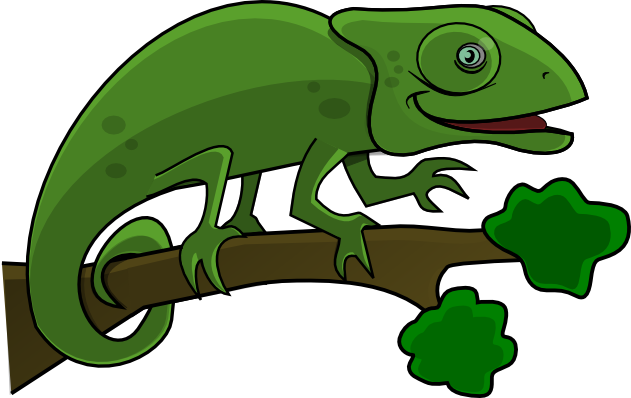 Chameleon - Clip - Art - Reptile Clip Art (631x398)