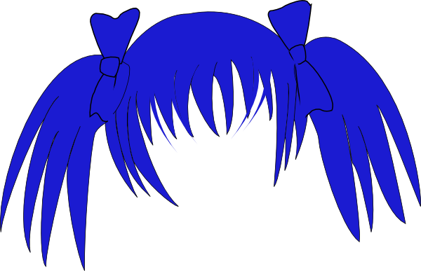 Manga Hair Clip Art Vector Free Clipart Images - Clip Art (600x387)