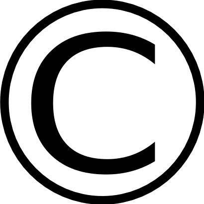 Citing Microsoft Office Clipart - Copyright Sign No Background (410x410)