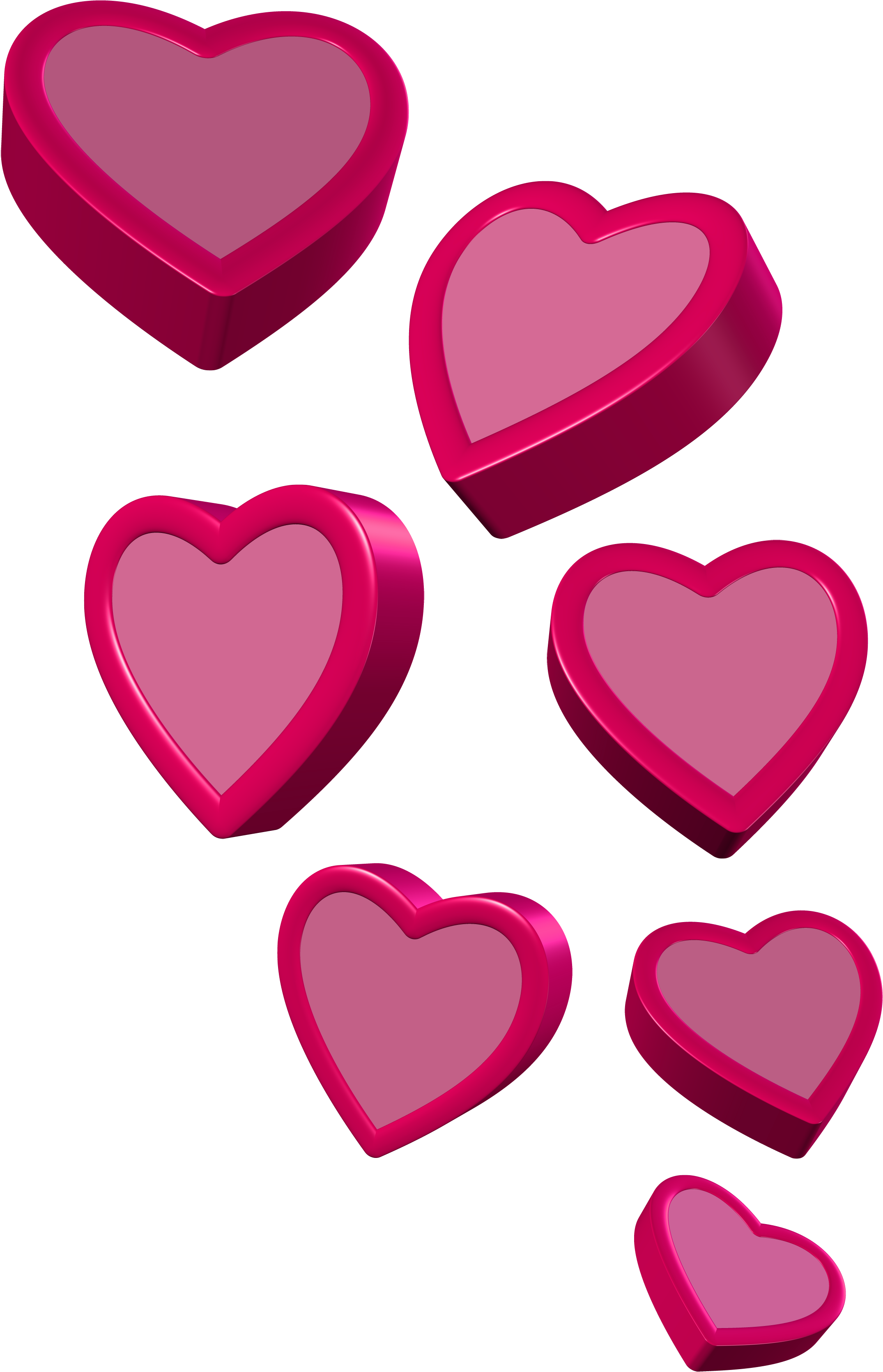 Love Hearts Png Pink (2313x3565)