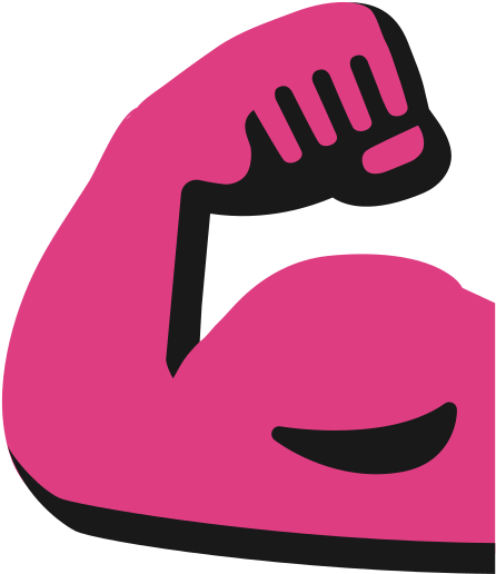Flexed Biceps M F - Muscle Arm Emoji (533x533)