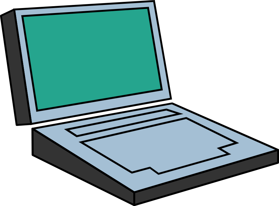 Computer Cliparts, Computer Design Svg - Simple Laptop (900x664)