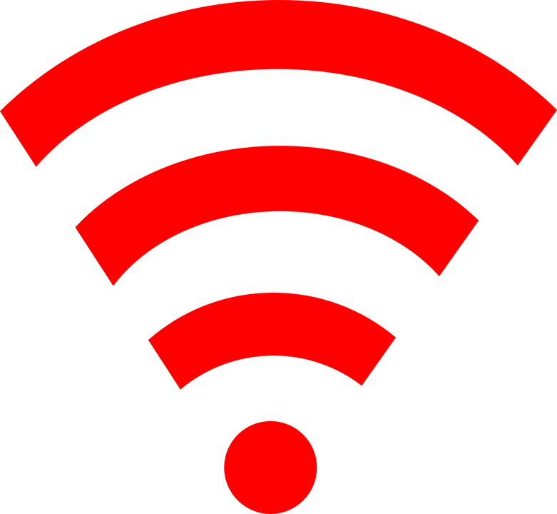 Red Wifi Link Clip Art - Red Wifi Logo Png (781x720)