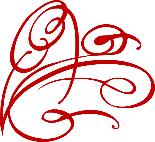 Decorative Swirl Red Clip Art At Clker - Swirl Clip Art (600x549)