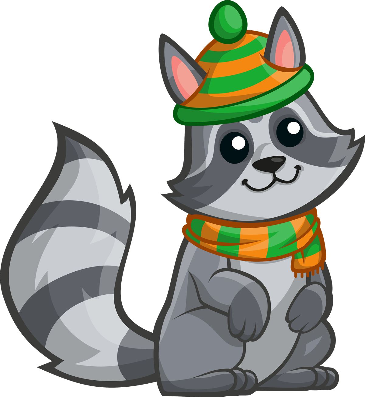 Raccoon Clip Art At Vector 4 - Raccoon Clipart (1200x1308)