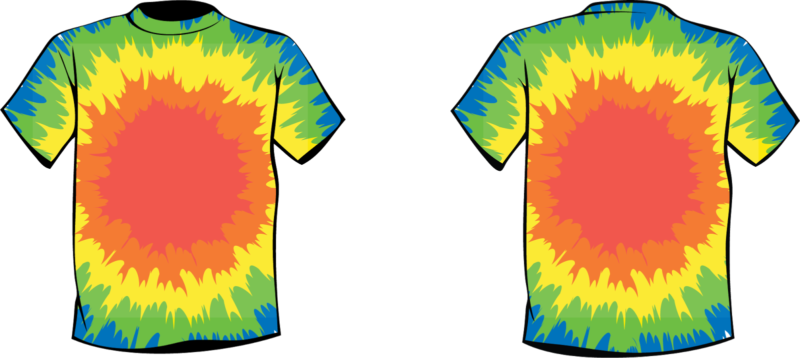 Tie Dye Shirts Tie Dye Art Designs By Courtenay Pollock - Tie Dye Clip Art (1600x717)