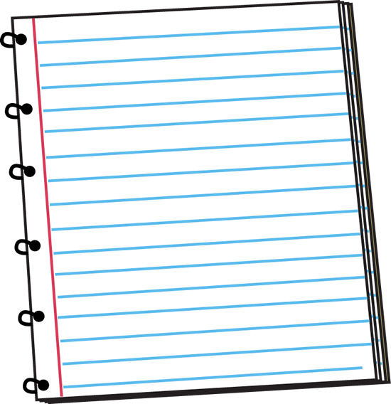 Paper Clip Art Free Clipart Images 3 - Lined Paper Transparent Clipart (550x568)