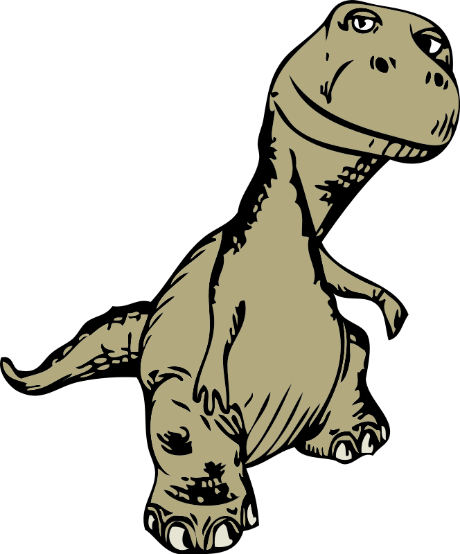 Free To Use Public Domain T-rex Clip Art - Dinosaur Art Png (664x800)