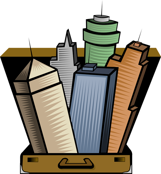 Suitcase Free To Use Clipart - City Centre Clipart (666x720)