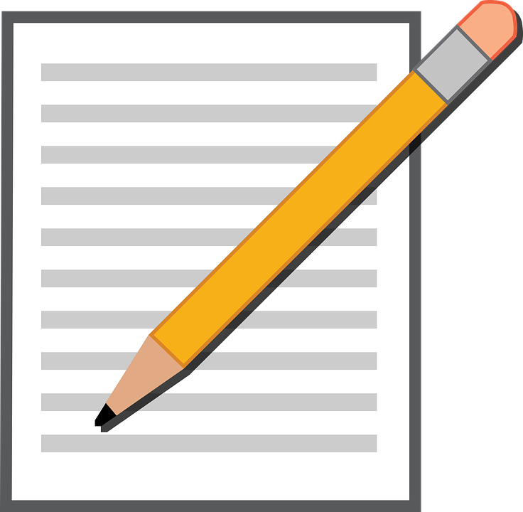 Edit Post Pencil Clip Art At Clker - Animasi Kertas Dan Pensil (736x720)