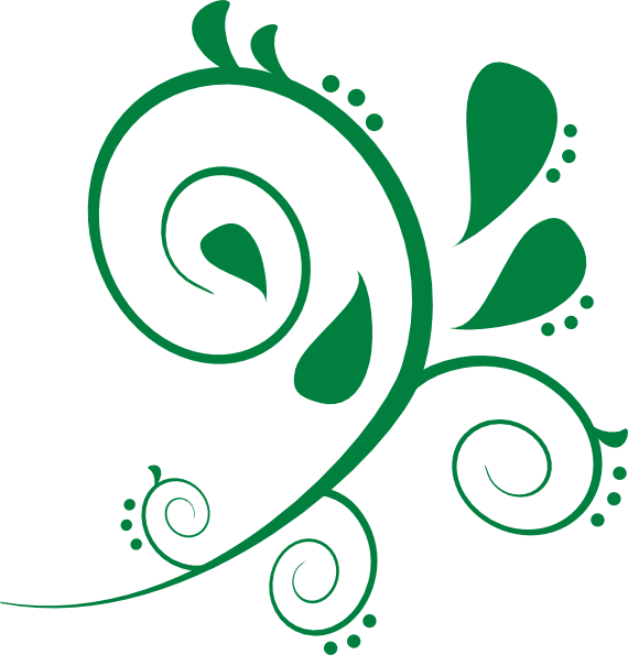 Green Swirl Clip Art - Free Paisley Clip Art (570x595)