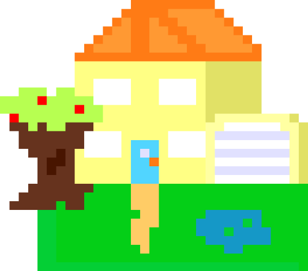 8 Bit House Clip Art - 8 Bit House Transparent Background (600x528)
