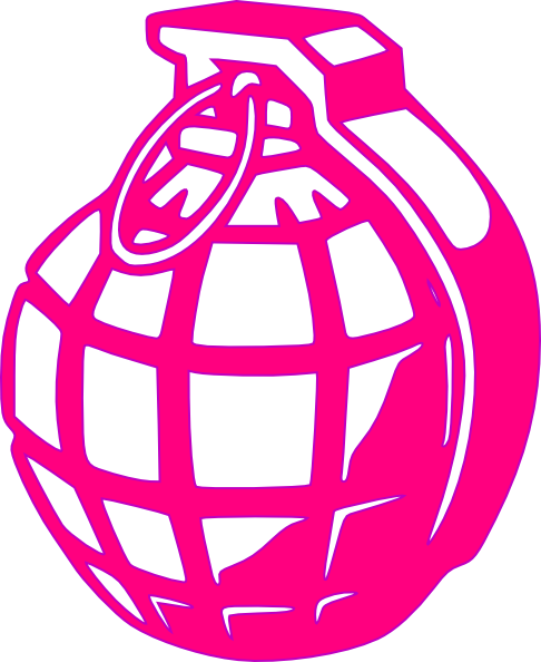 Pink Grenade Clip Art - Hand Grenade (486x594)