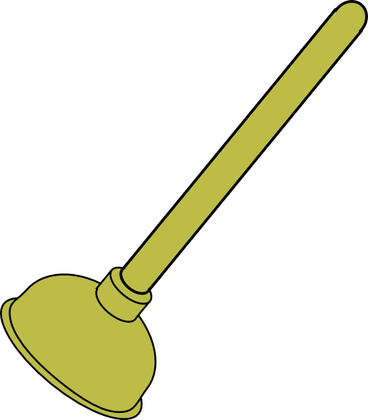 Gold Toilet Plunger Clip Art - Plunger Clip Art (522x596)