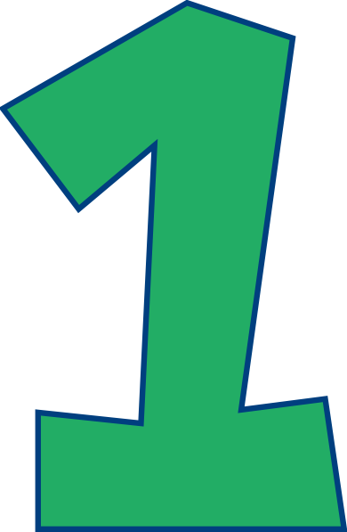 Green Number 1 Clip Art (390x597)
