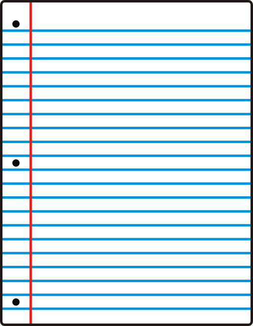 Lined Paper Lined Paper Notebook Paper Clipart - Sheet Of Notebook Paper (512x661)