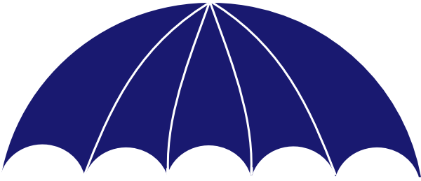 Umbrella Overarch Clip Art - Umbrella Overarch Clip Art (600x259)