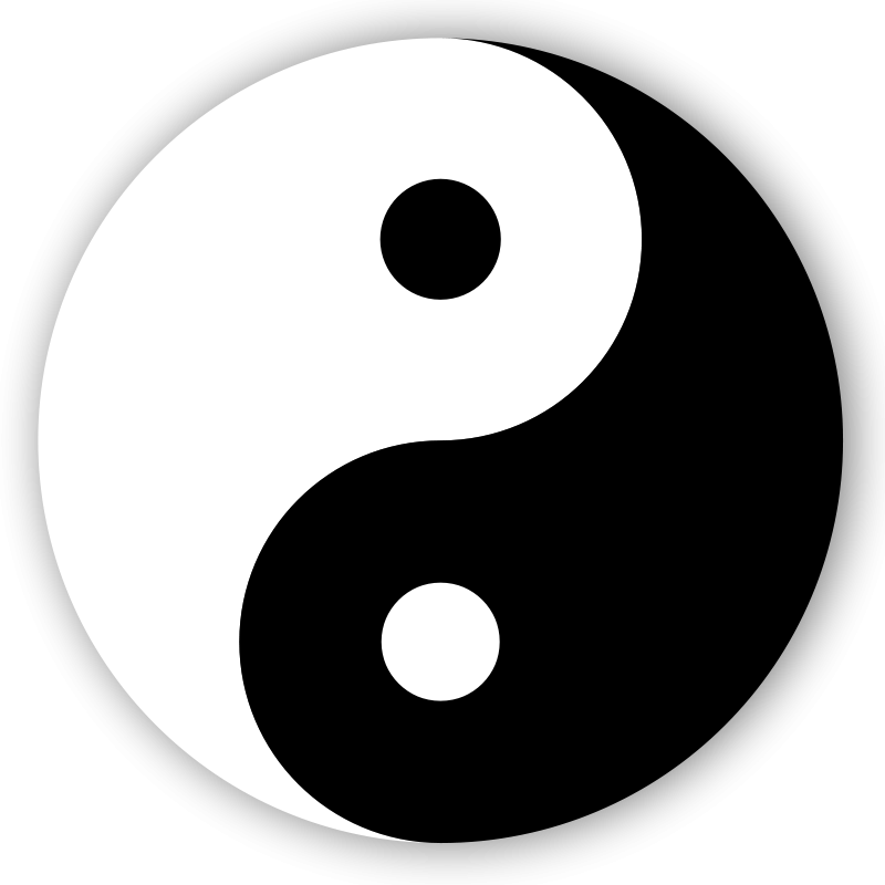 Similar Clip Art - Yin And Yang (800x800)