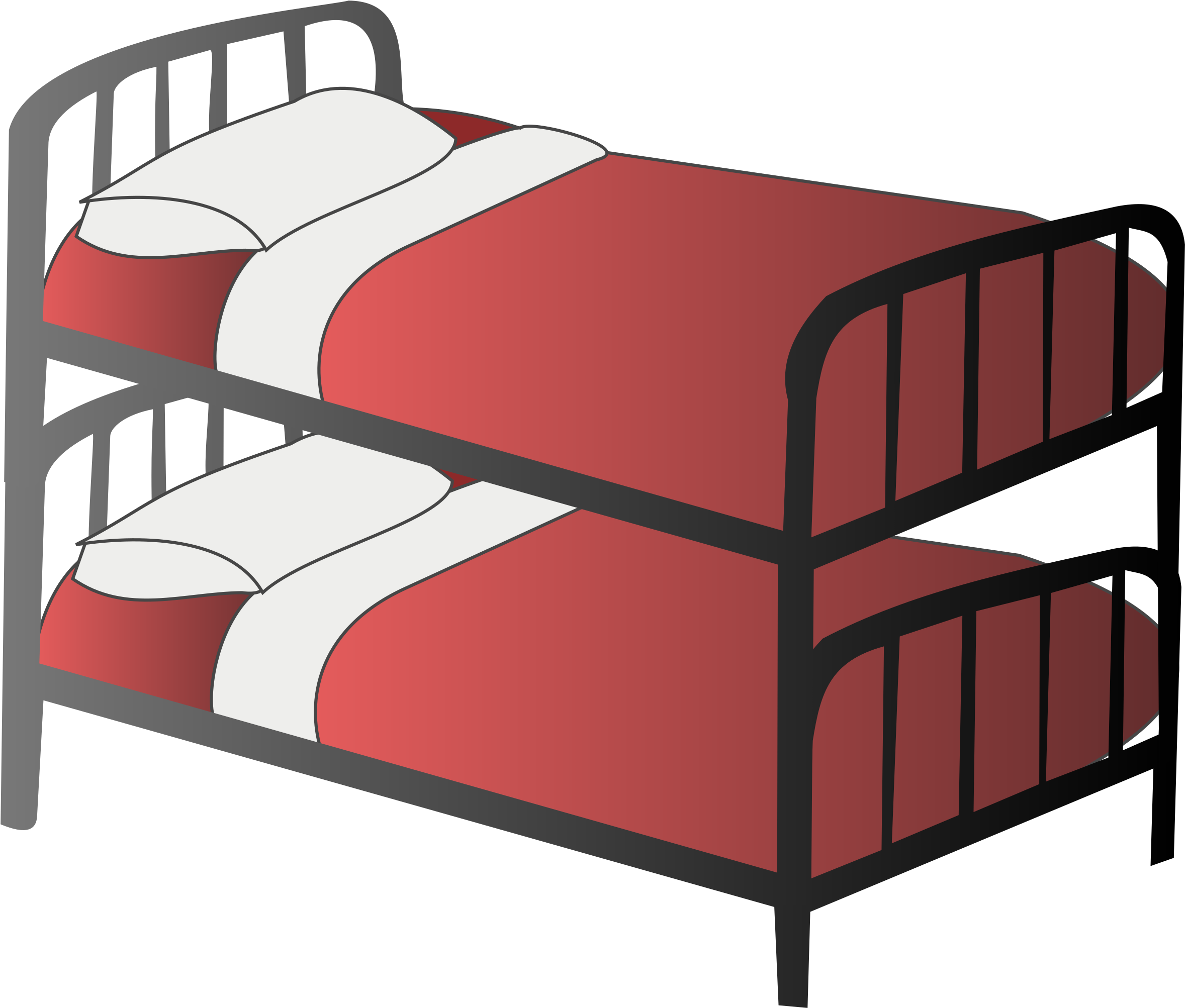 Bedtime Clipart 7 Bed Clip Art 2 Clipartbold - Bunk Beds Clipart (2400x2049)