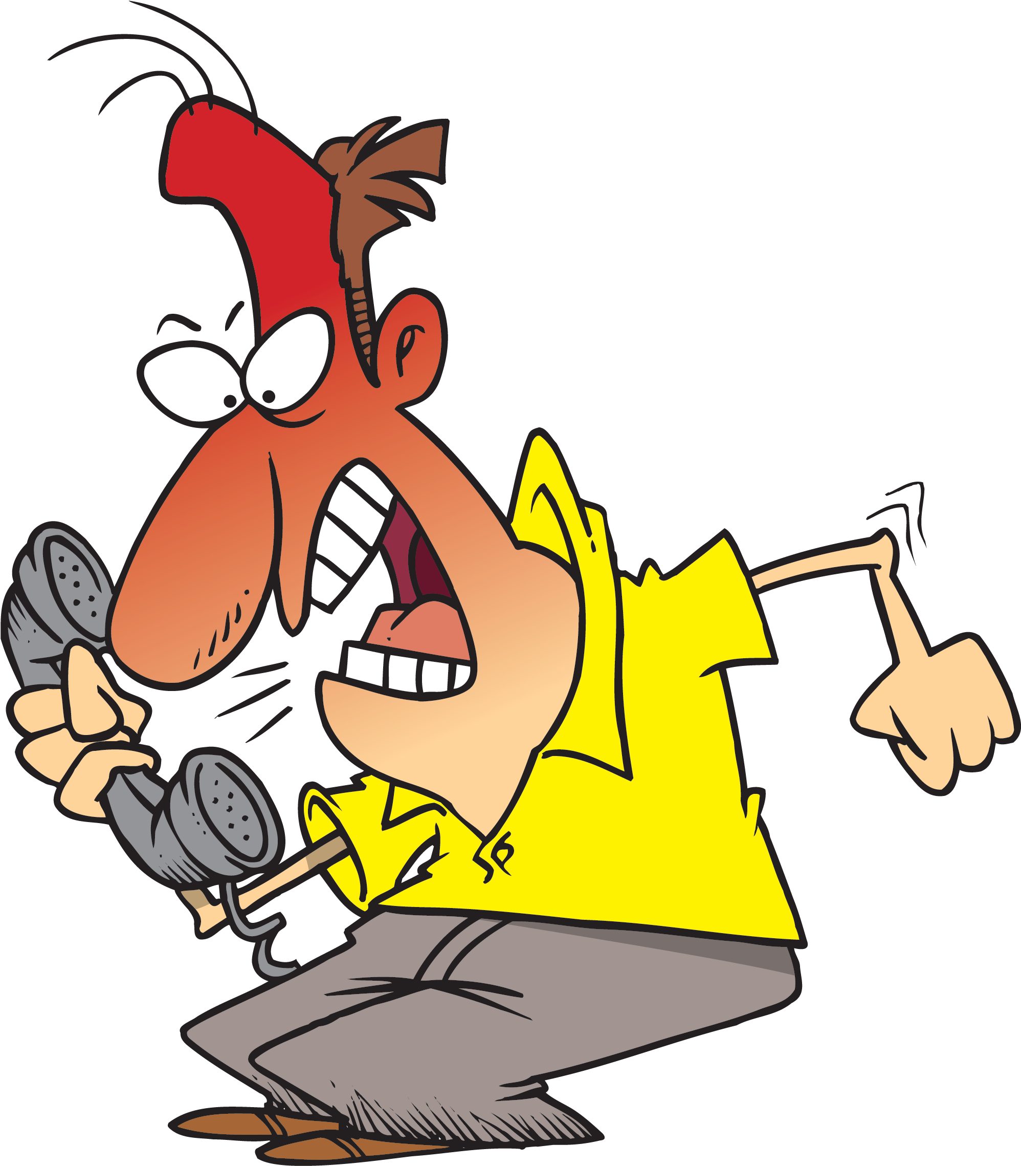 Customer Service Anger Clip Art - Angry Customer Cartoon (2000x2285)