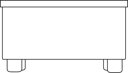 Black And White Desk Clip Art - Display Device (500x286)