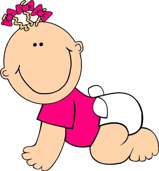 Baby Girl Clipart - Baby Free Clipart (558x599)