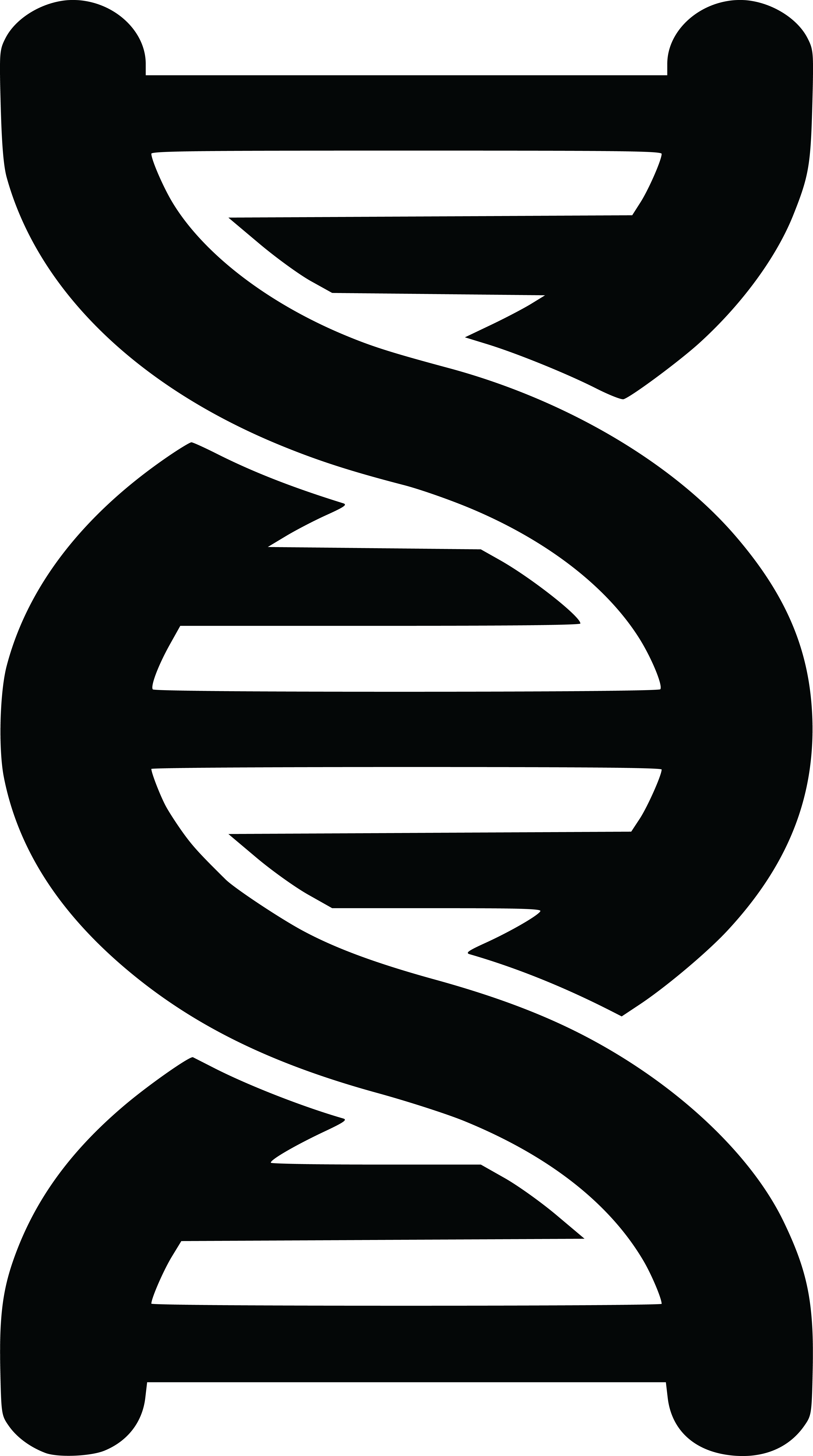 Free Clipart Of A Black And White Dna Strand Double - Double Helix Clipart (4467x8000)
