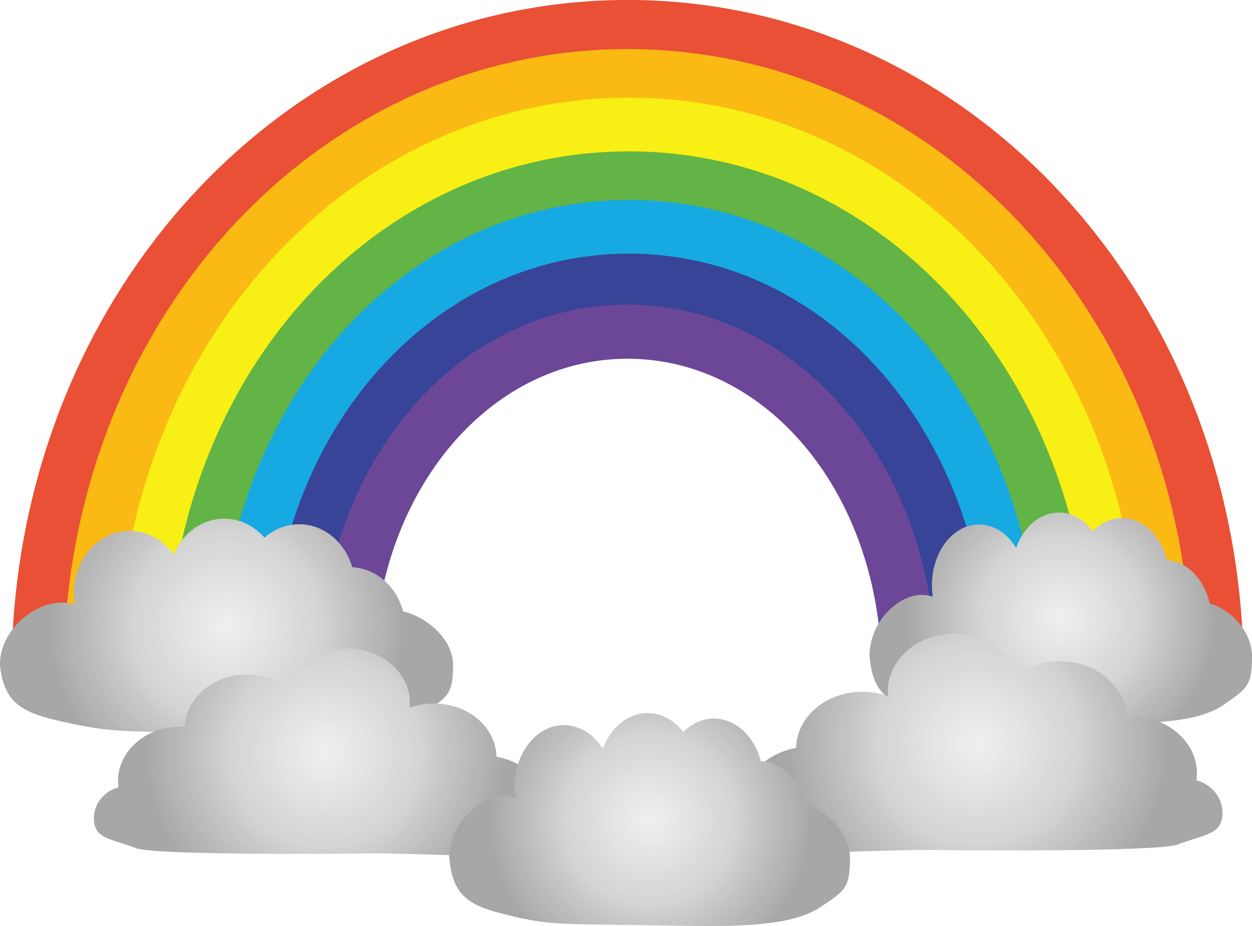 Free Clipart Of A Rainbow And Clouds - Rainbow Clip Art (4000x2959)