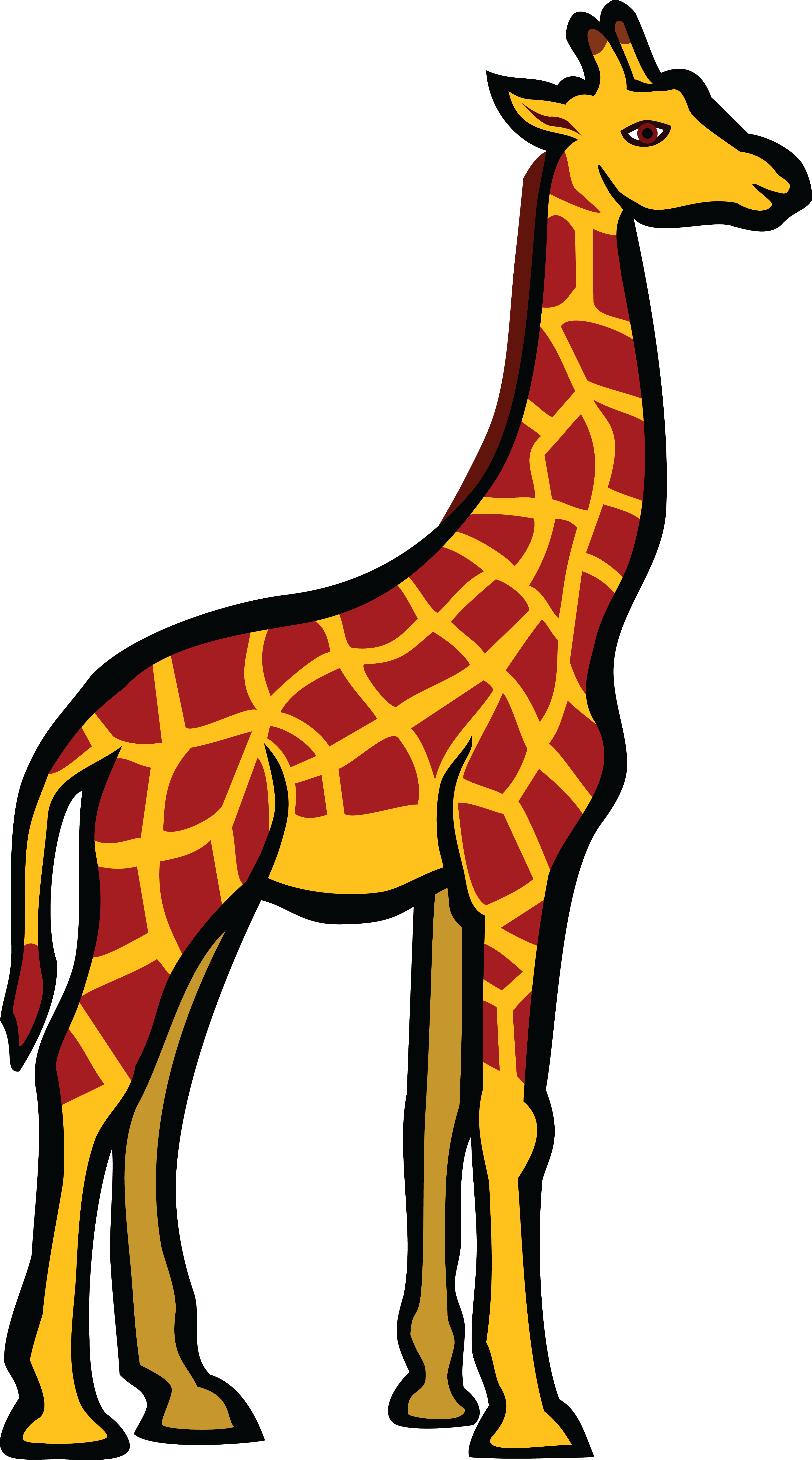 Free Clipart Of A Giraffe - Giraffe Clipart (4000x7188)