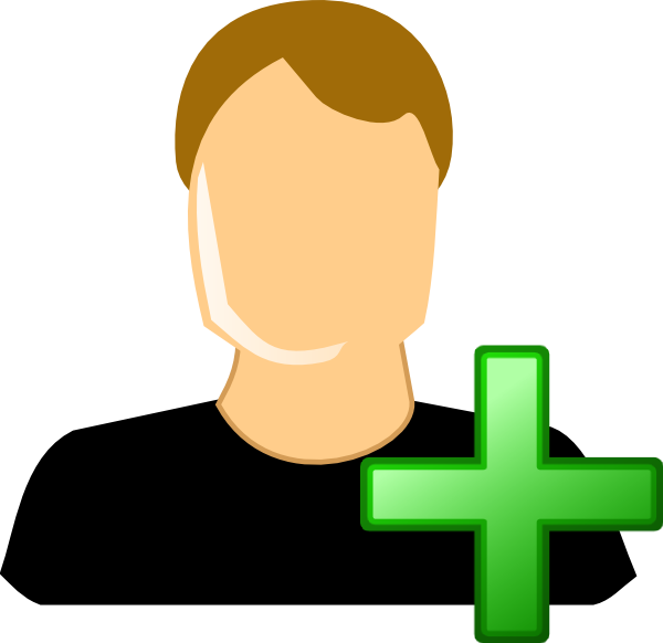 Add User Male Clip Art - 2 User Clipart (600x582)