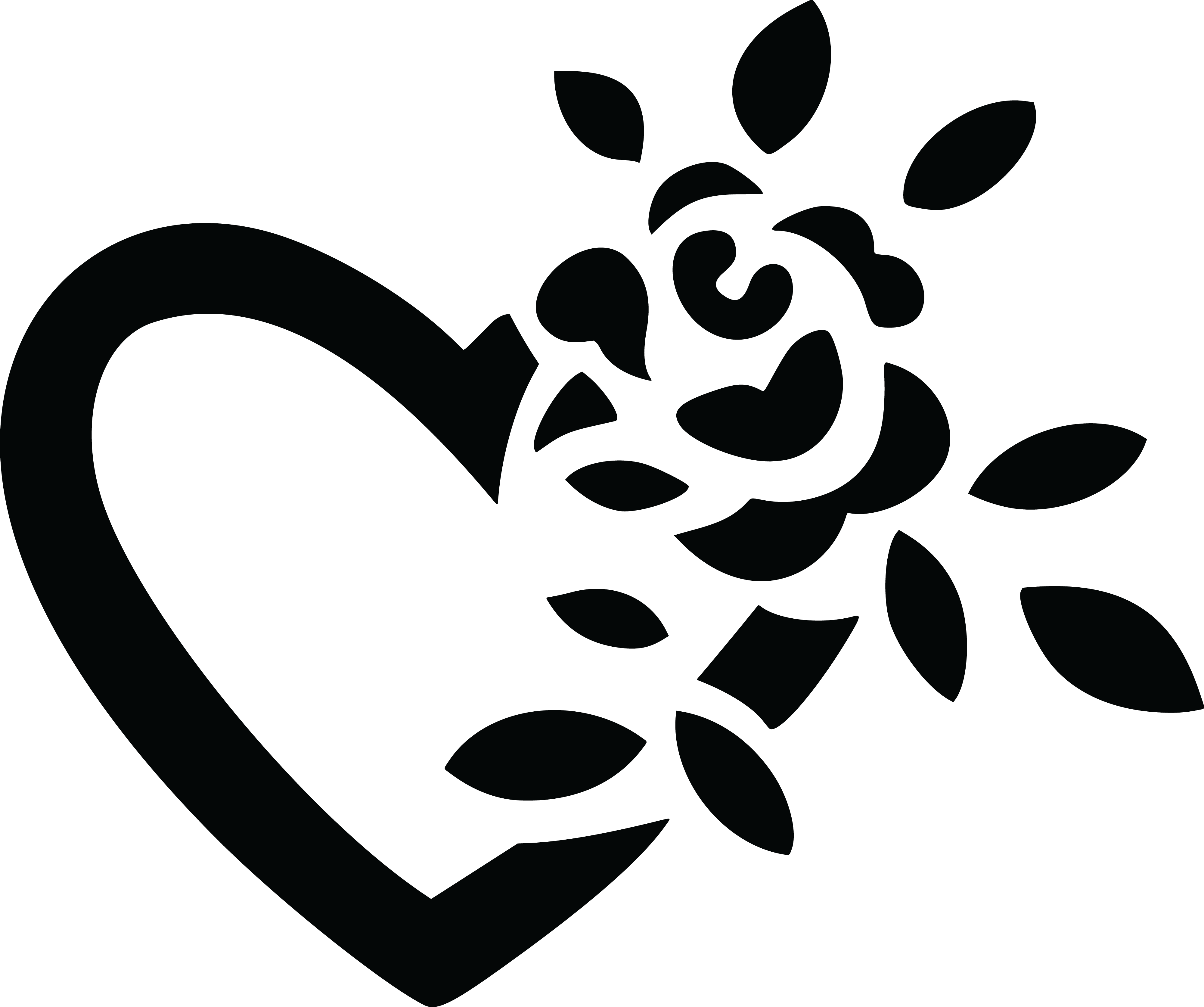 Free Clipart Of A Black And White Fully Bloomed Rose - Love Flower Black And White (4000x3345)