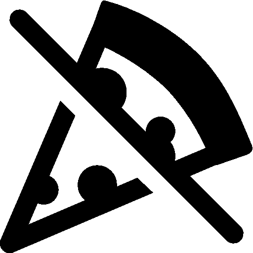 City No Food Icon - Pizza Black Png (512x512)