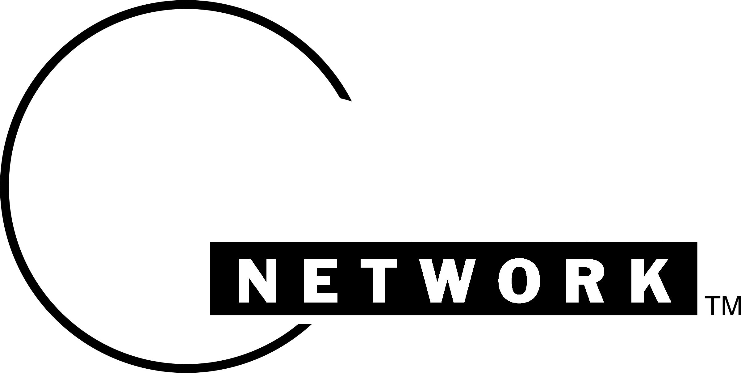 Food Network Logo Black And White - Transparency (2400x1207)