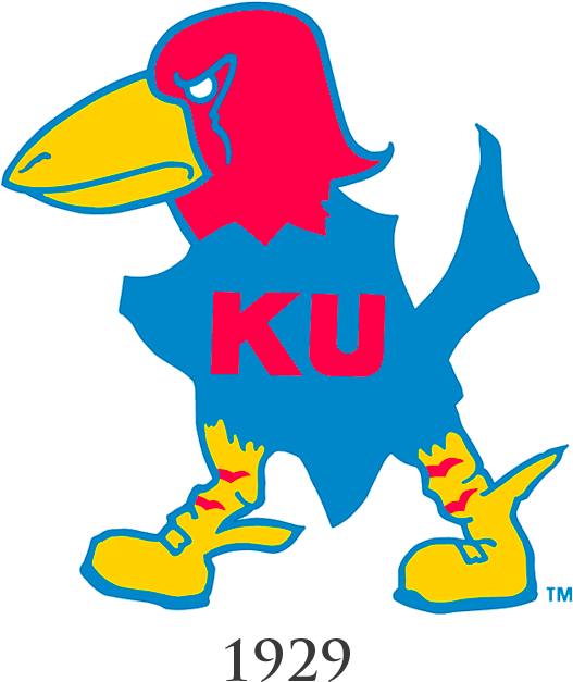 In Front Of Strong Hall Perches A Large Jayhawk, A - Evolution Of The Kansas Jayhawk (587x660)