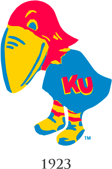 In Front Of Strong Hall Perches A Large Jayhawk, A - Kansas Jayhawks (460x600)