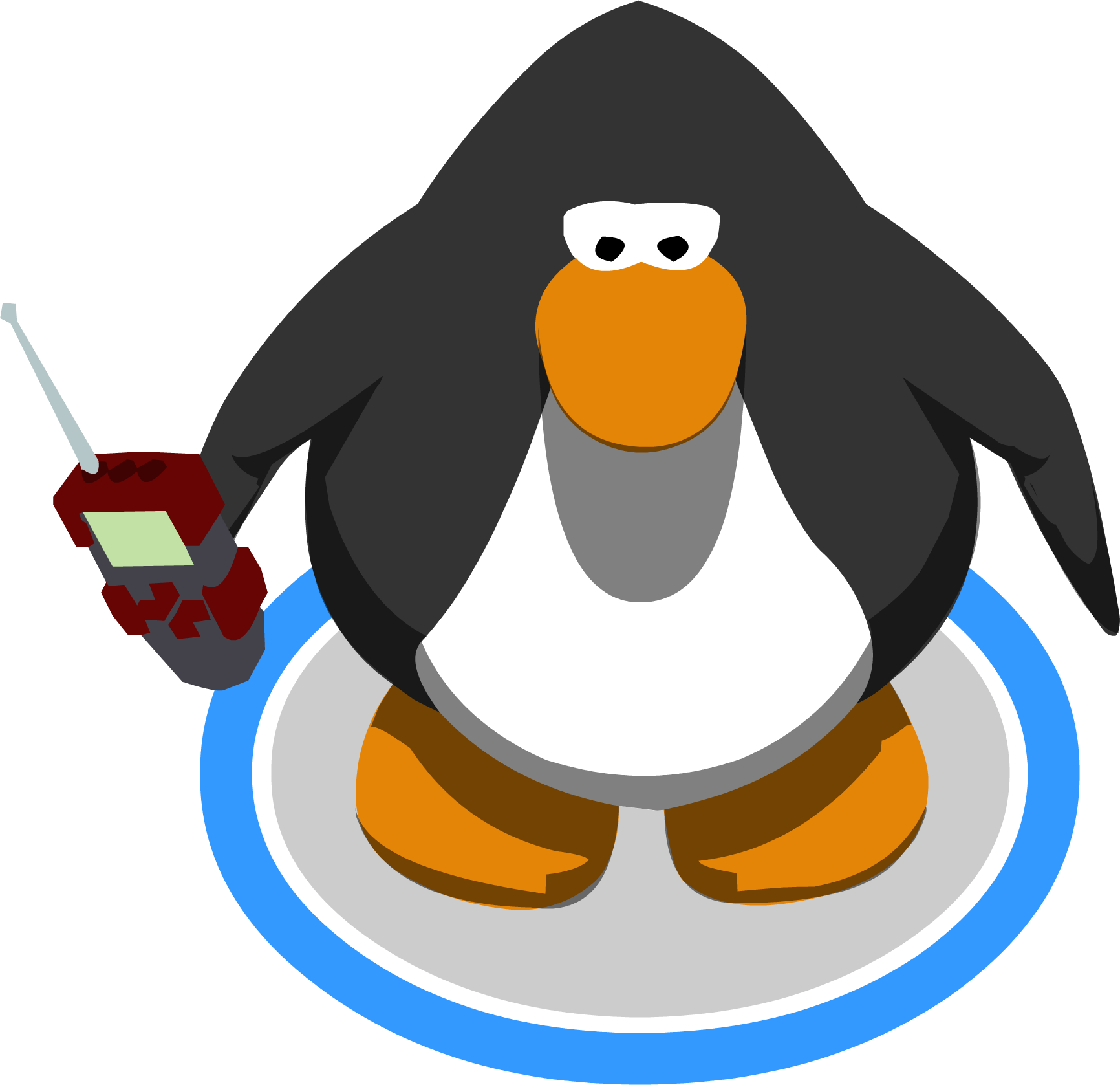 Robot Remote Control In-game - Red Penguin Club Penguin (1732x1677)
