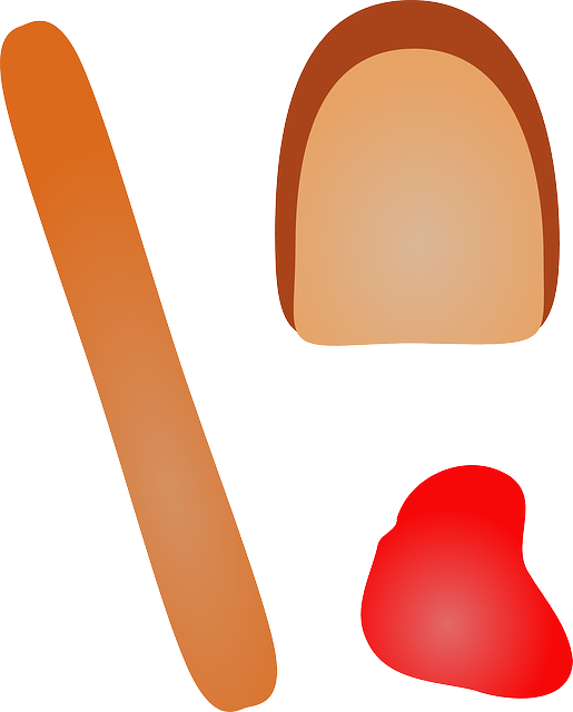 Food, Bread, Cartoon, Hot, Sausage, Dogs, Ketchup - Hot Dog (515x640)