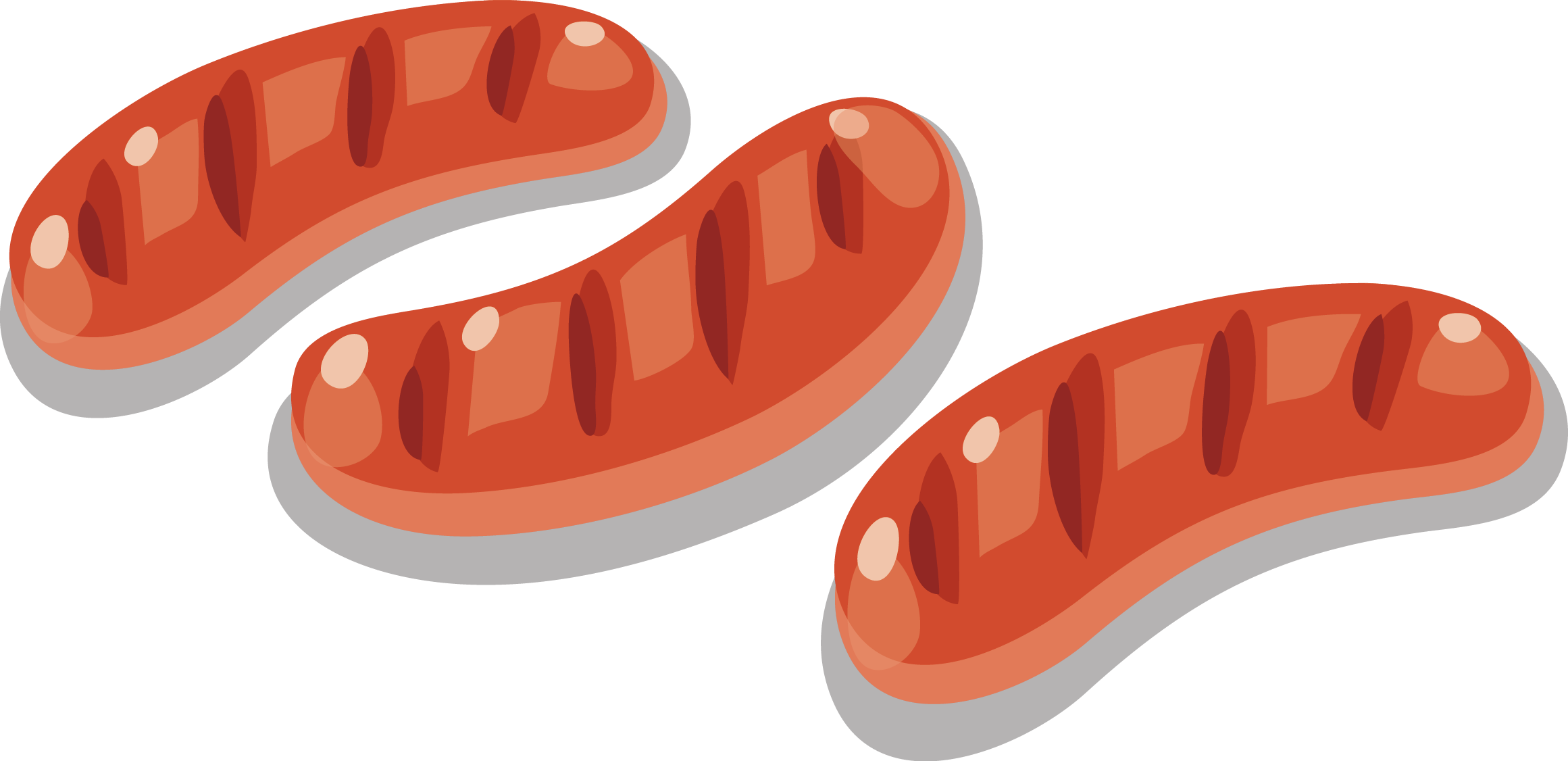 Sausage Hot Dog Barbecue - Sausage (2321x1126)