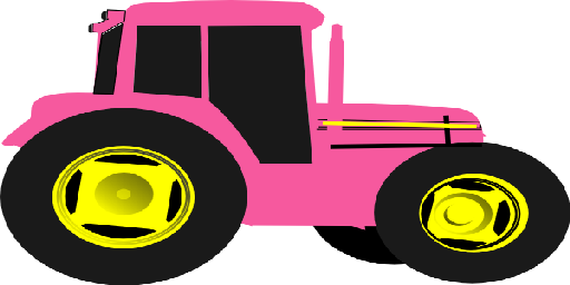 15 Sep 2016 - Pink Tractor Clipart (512x256)