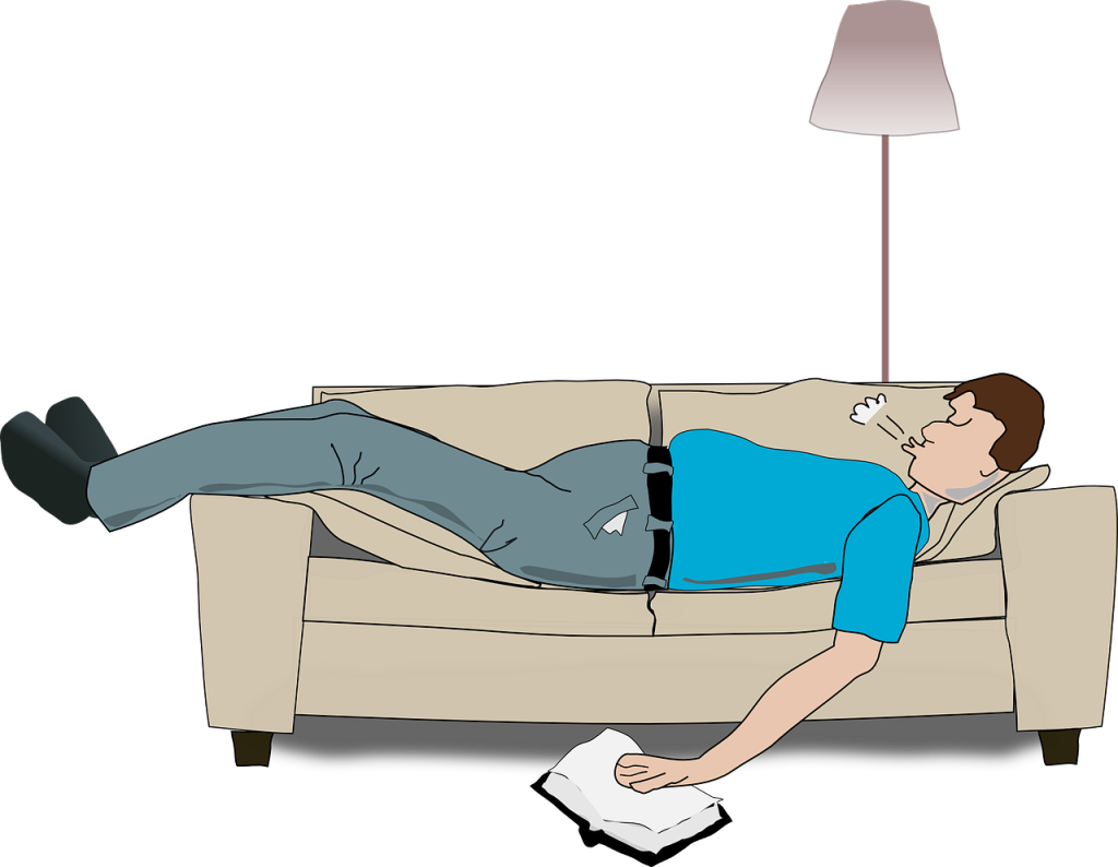 Stop Snoring Ruining Your Sex Life - Sleep On Sofa Clipart (1024x794)
